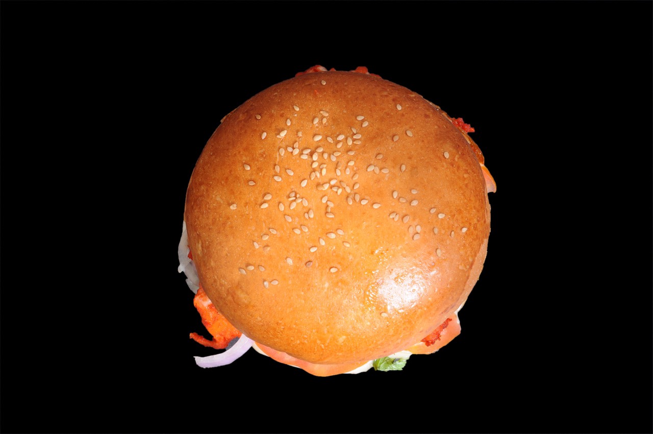 Crispy fried chicken burger
