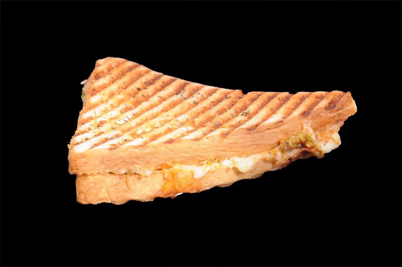 Grilled veg cheese sandwich